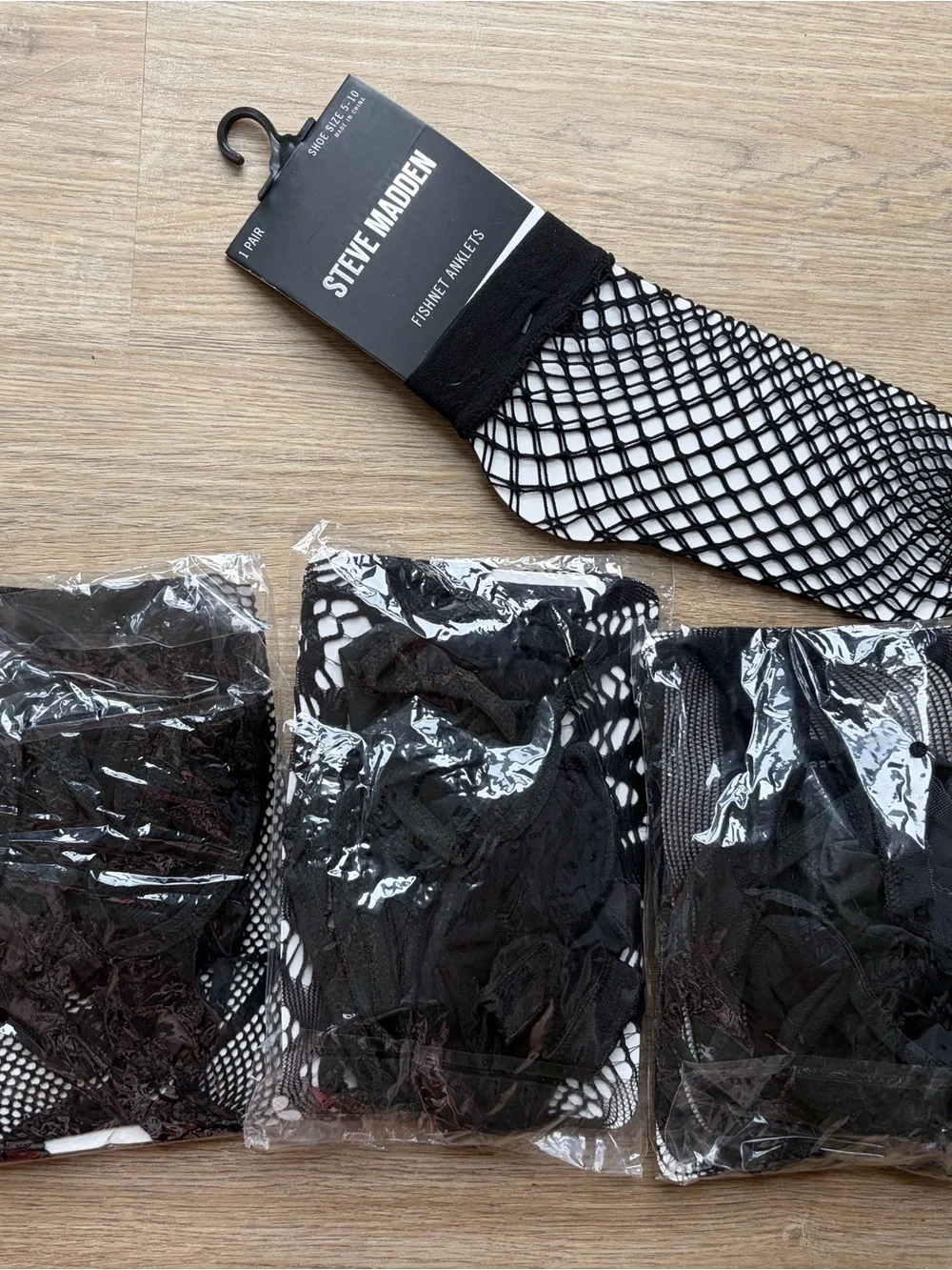Steve Madden Fishnet Anklets Bundle | 4 Pairs | Mixed Patterns | One Size